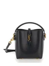 Saint Laurent Women 'le 37' Black Mini Bucket Bag With Cassandre Detail In Smooth Leather Woman