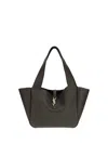 Saint Laurent Black Leather Le 5 Ã 7 Bea Shopping Bag