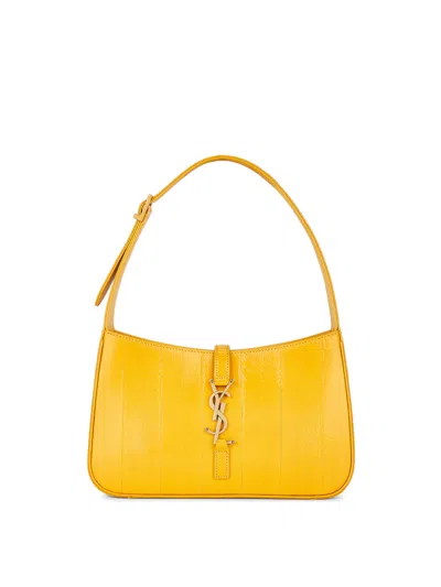 Saint Laurent Women's Le 5 Ã 7 Logo Hobo Shoulder Bag In Yellow