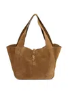 Saint Laurent Bea Ysl Cabas Tote Bag In Suede