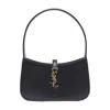 Saint Laurent Le 5 A 7 Mini Leather Hobo Bag In Black