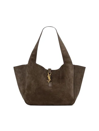 Saint Laurent Women's Le Bea In Suede Tote Bag In Brown