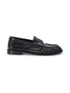 Saint Laurent Cassandre Leather Loafer In Black