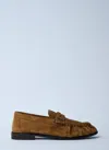 Saint Laurent Camel Suede Le Loafer Loafers In Brown