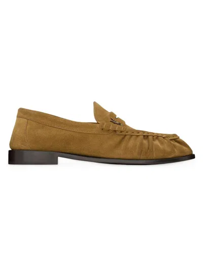 Saint Laurent Women's Le Loafers Supple In Suede In Brown