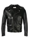 Saint Laurent Leather Jacket In Black