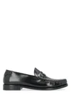 Saint Laurent Women's Leather Loafer With Monogram In Black