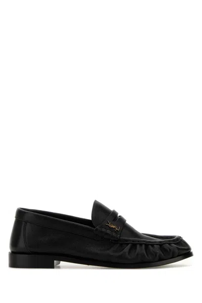Saint Laurent Women's Leather Loafers In Black