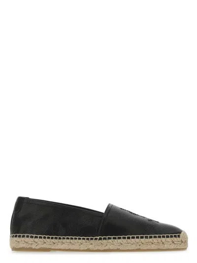 Saint Laurent Women's Leather Monogram Espadrilles Sandal