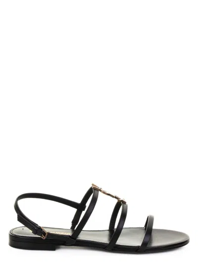 SAINT LAURENT WOMEN'S LEATHER SANDALS