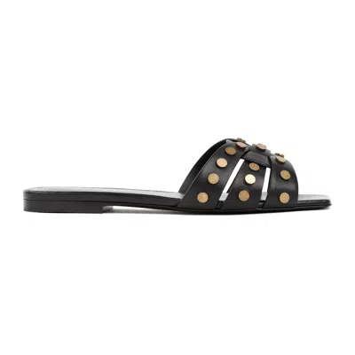 SAINT LAURENT WOMEN'S LEATHER TRIBUTE SANDALS