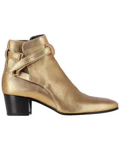 Pre-owned Saint Laurent Women's Leather Wyatt 40 Jodhpur Bootie (authentic Pre-loved)