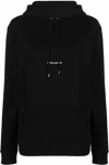 Saint Laurent Logo Hoodie Sweatshirt In Black