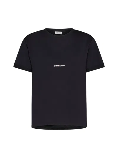 Saint Laurent Women Logo Cotton T-shirt