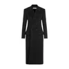 Saint Laurent Double-breasted Brushed Wool And Cashmere-blend Coat In Grey