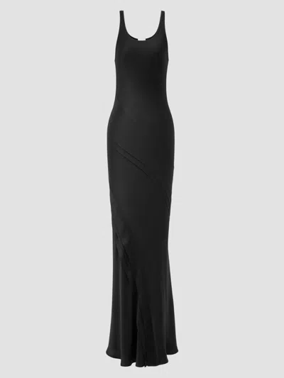 Saint Laurent Women's Long Tank Dress In Silk Satin In Multi