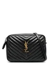Saint Laurent Paris Women Quilted Leather Lou Camera Bag In Black