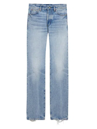 Saint Laurent Sicily Blue Denim Nico Low-rise Jeans