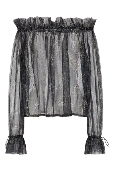 Saint Laurent Women Lurex Blouse In Multicolor