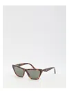 Saint Laurent M103 Rim Sunglasses In Brown