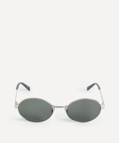 Saint Laurent Women's Metal Oval Sunglasses