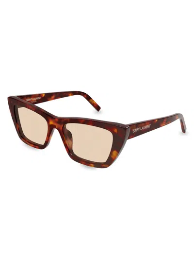 Saint Laurent Mica Cat-eye Sunglasses In Brown