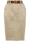 Saint Laurent Women Midi, Tubino Gonna In Neutral