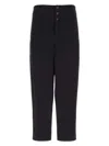 Saint Laurent Midnight Blue Crepe Satin Pant