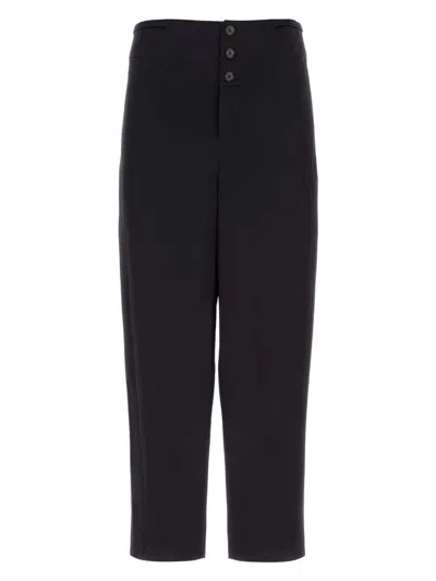 SAINT LAURENT WOMEN'S MIDNIGHT CREPE SATIN PANT
