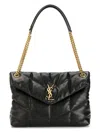 Saint Laurent Women's Monogram Puffer Shoulder Bag In Nero