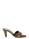 Saint Laurent 'jill' Mules In Animal Print