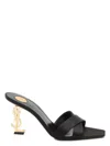 Saint Laurent Opyum 85 Mules In Satin Crepe In Black