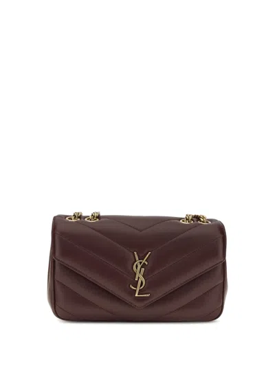 Saint Laurent Women New Loulou Shoulder Bag In Burgundy