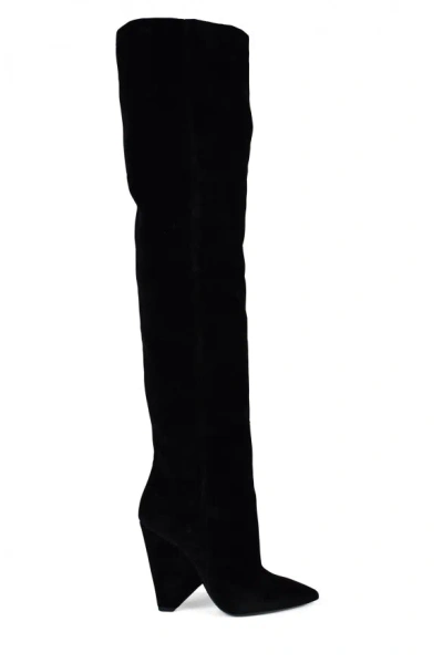 Saint Laurent Women Niki Boots In Black