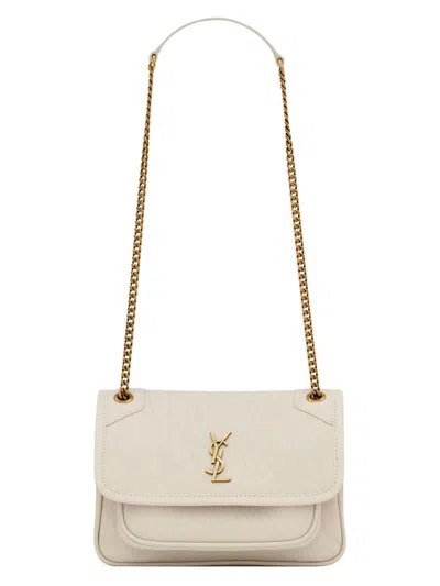 Saint Laurent Niki Mini In Grained Lambskin In Neutral