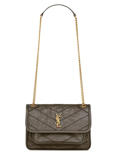 Saint Laurent Women's Niki Mini Bag In Vintage Leather In Brown