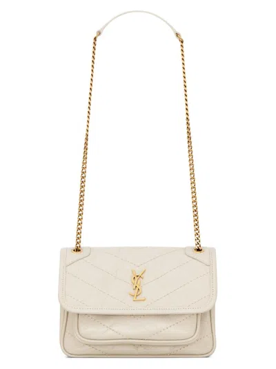 Saint Laurent Women's Niki Mini Bag In Vintage Leather In Neutral