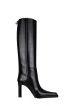Saint Laurent Nina 110mm Leather Over-the-knee Boots In Black