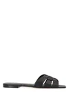 Saint Laurent Paris Women Tribute Mules In Smooth Leather In Nero