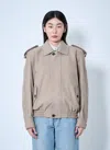 Saint Laurent Women Numbuck Bomber Jacket