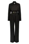 Saint Laurent Black Twill Jumpsuit In Black
