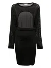 Saint Laurent Women's Open-back Knitted Dress In Black