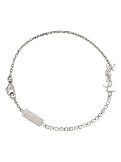 Saint Laurent Women's Opyum Charm Bracelet In Palladcrys