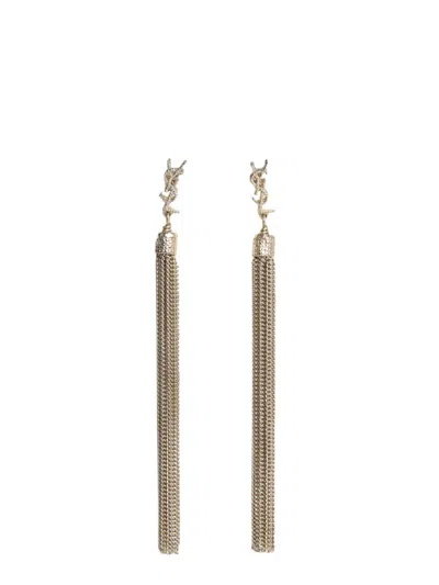 Saint Laurent Women Orecchini Loulou In Gold