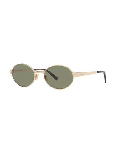 Saint Laurent Women's Oval Sunglasses, Sl 692 Ys000577 In Gold