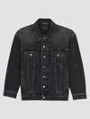 Saint Laurent Oversized 70s-inspired Statement Jacket In Black