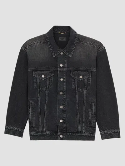 Saint Laurent Women's Oversized Jean Jacket In Black