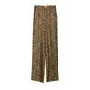 Saint Laurent Paisley Print Twill Pants In Green