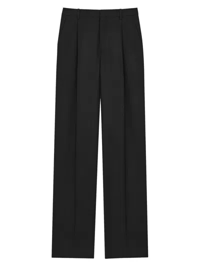 Saint Laurent Women's Pants In Wool In Black