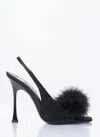 Saint Laurent Lydia Slingback Sandal In Black